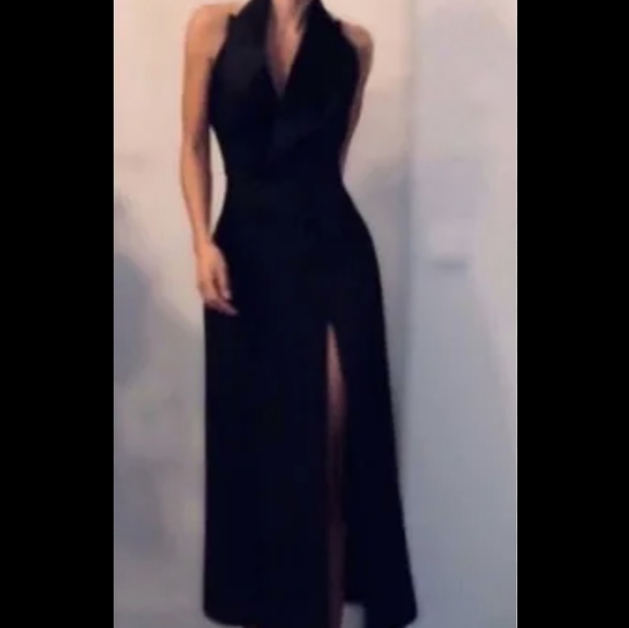 NWT ZARA Black Limited Edition Halter Neck Wrap Dress - Picture 10 of 13